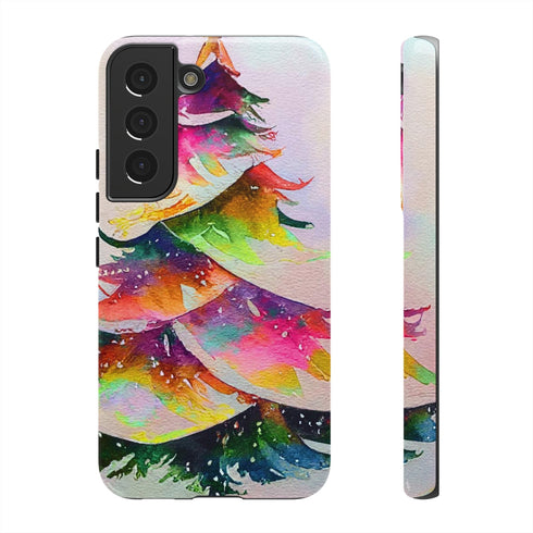 Swooshy Christmas Tree - Impact Resistant Phone Case Samsung Galaxy S22 Glossy